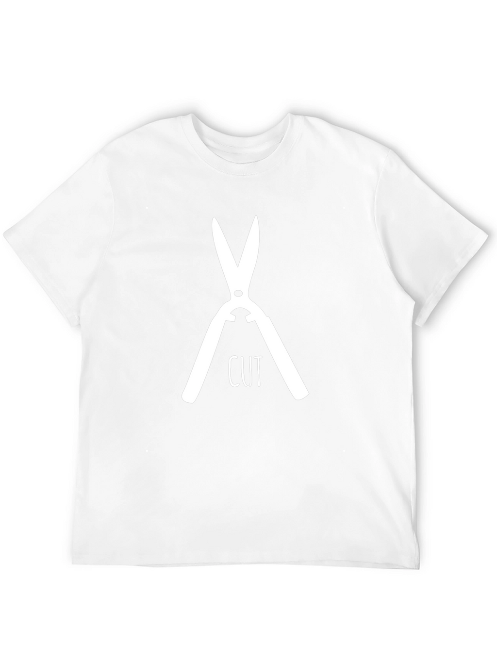 Cut Tee - Black T-Shirt with Scissor Graphic