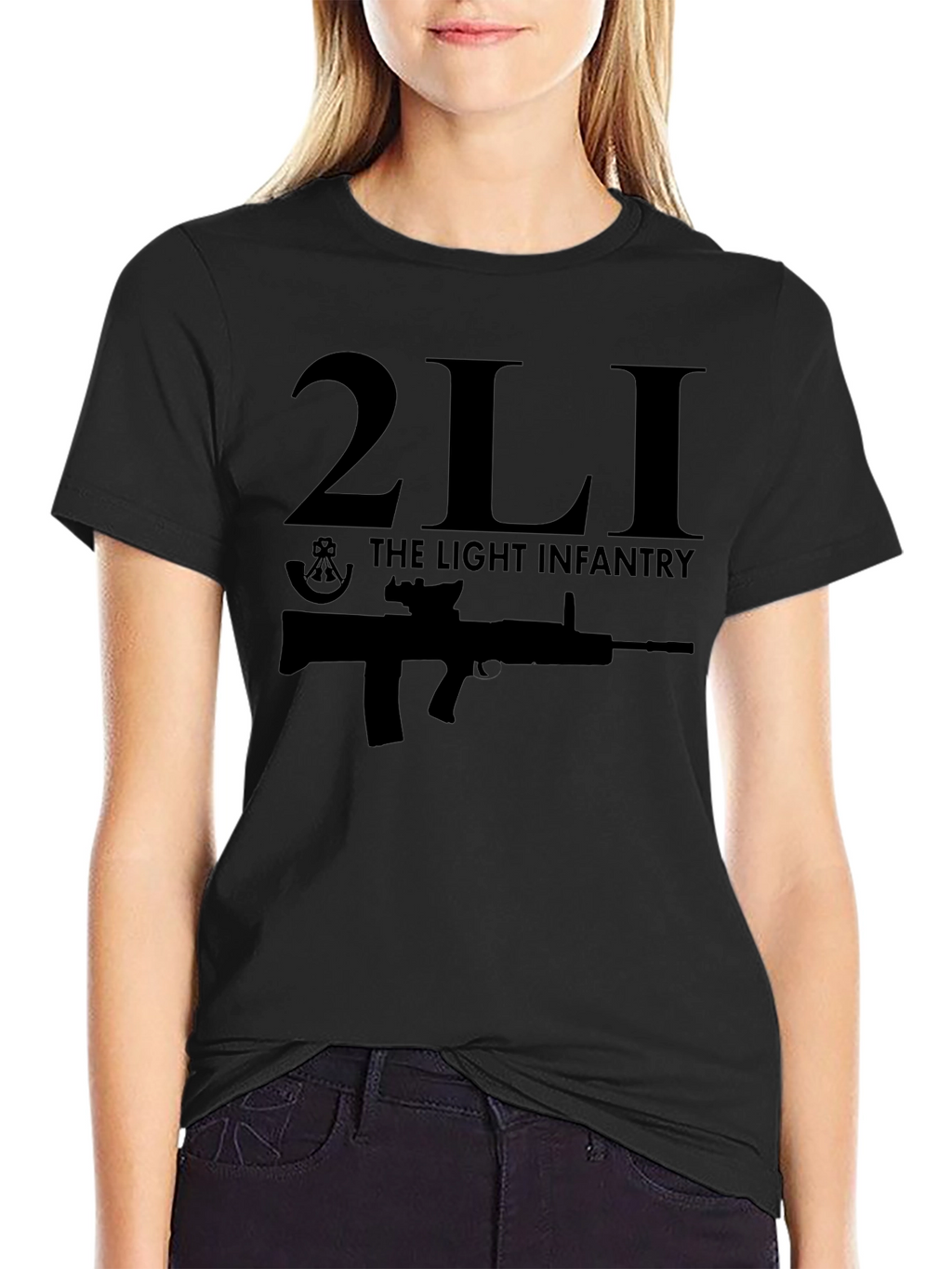2LI The Light Infantry Black T-Shirt