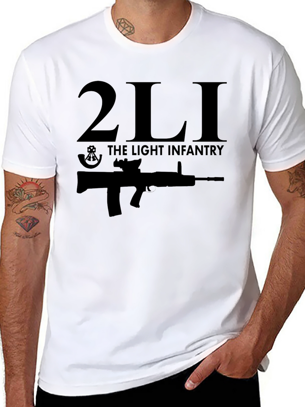 2LI The Light Infantry Black T-Shirt