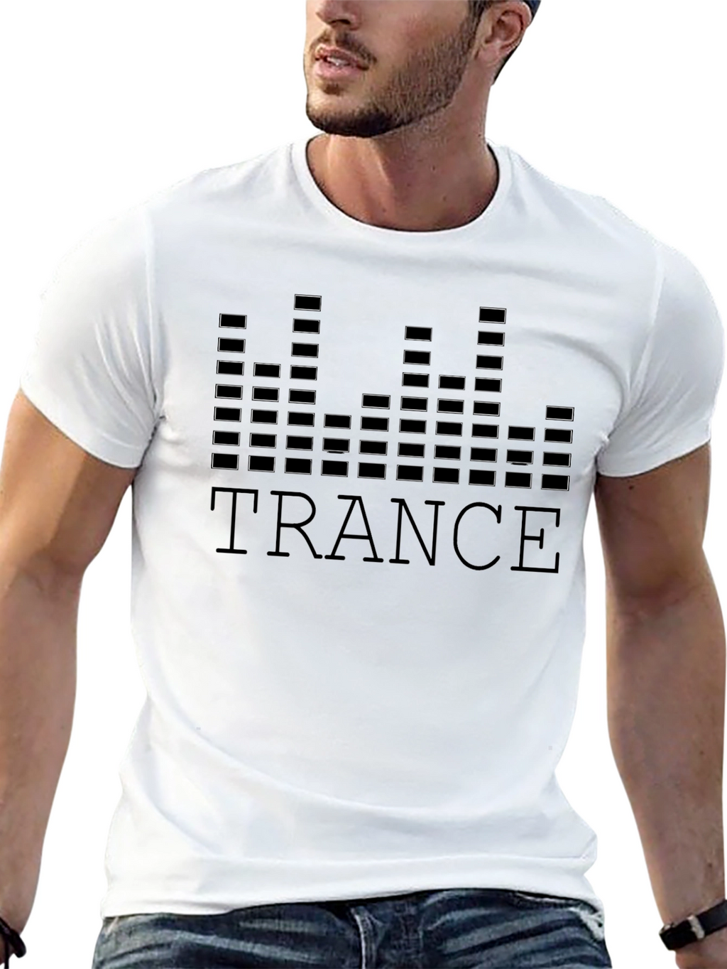 Trance Music Graphic Tee - Black Cotton Blend