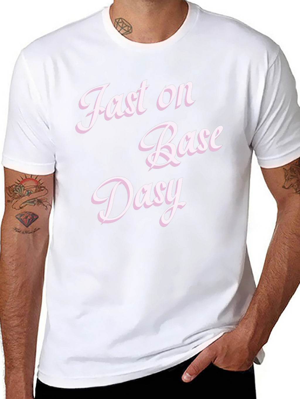 Fast on Base Daisy Black Graphic Tee