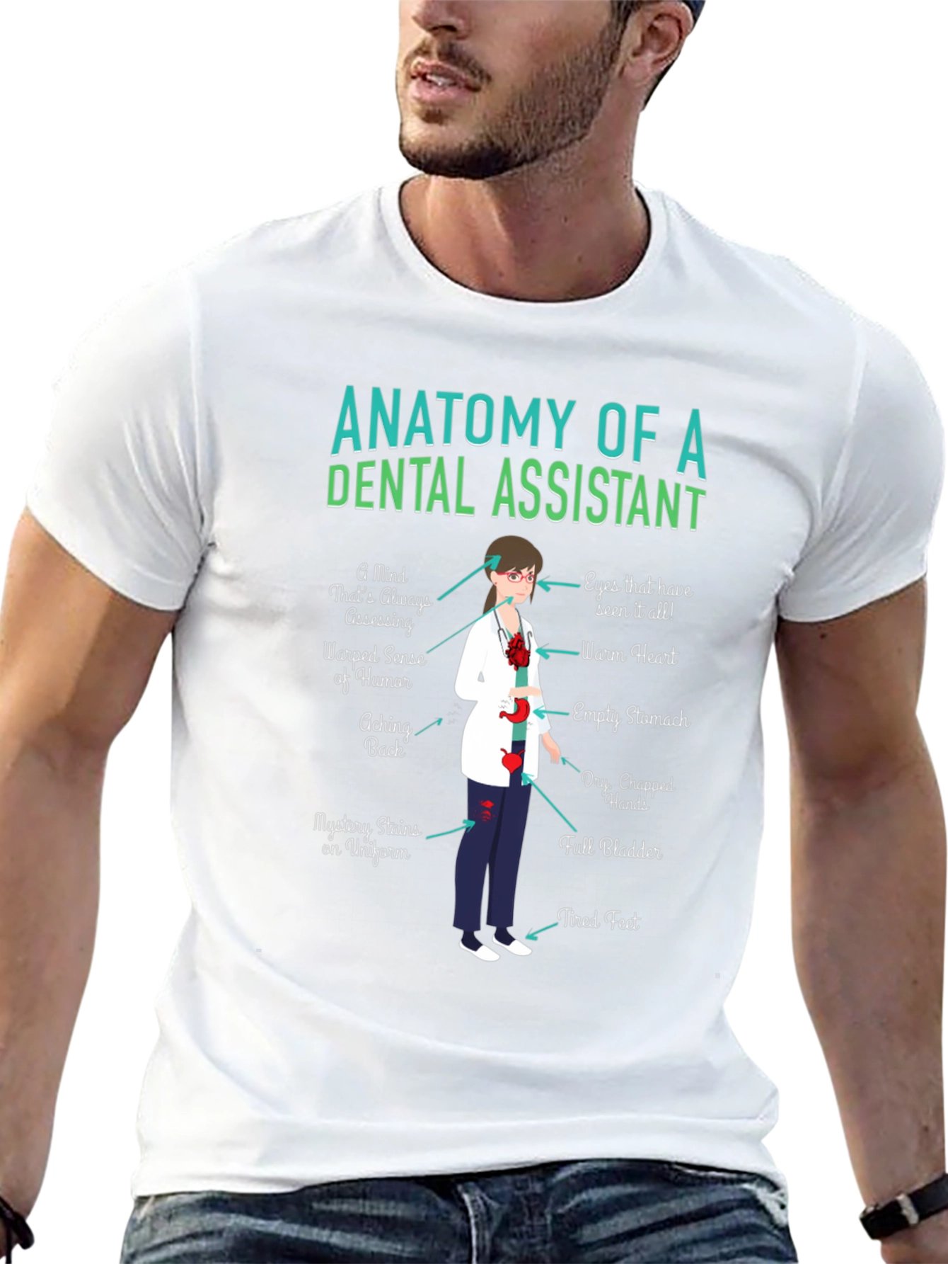 Dental Assistant Anatomy T-Shirt - Funny Gift