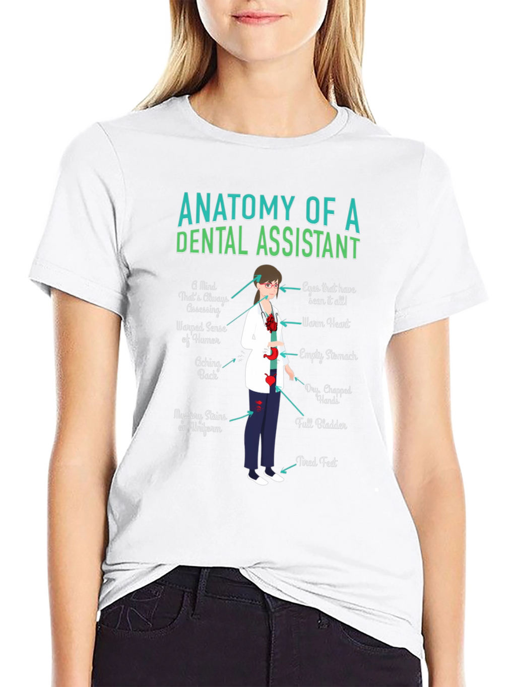 Dental Assistant Anatomy T-Shirt - Funny Gift