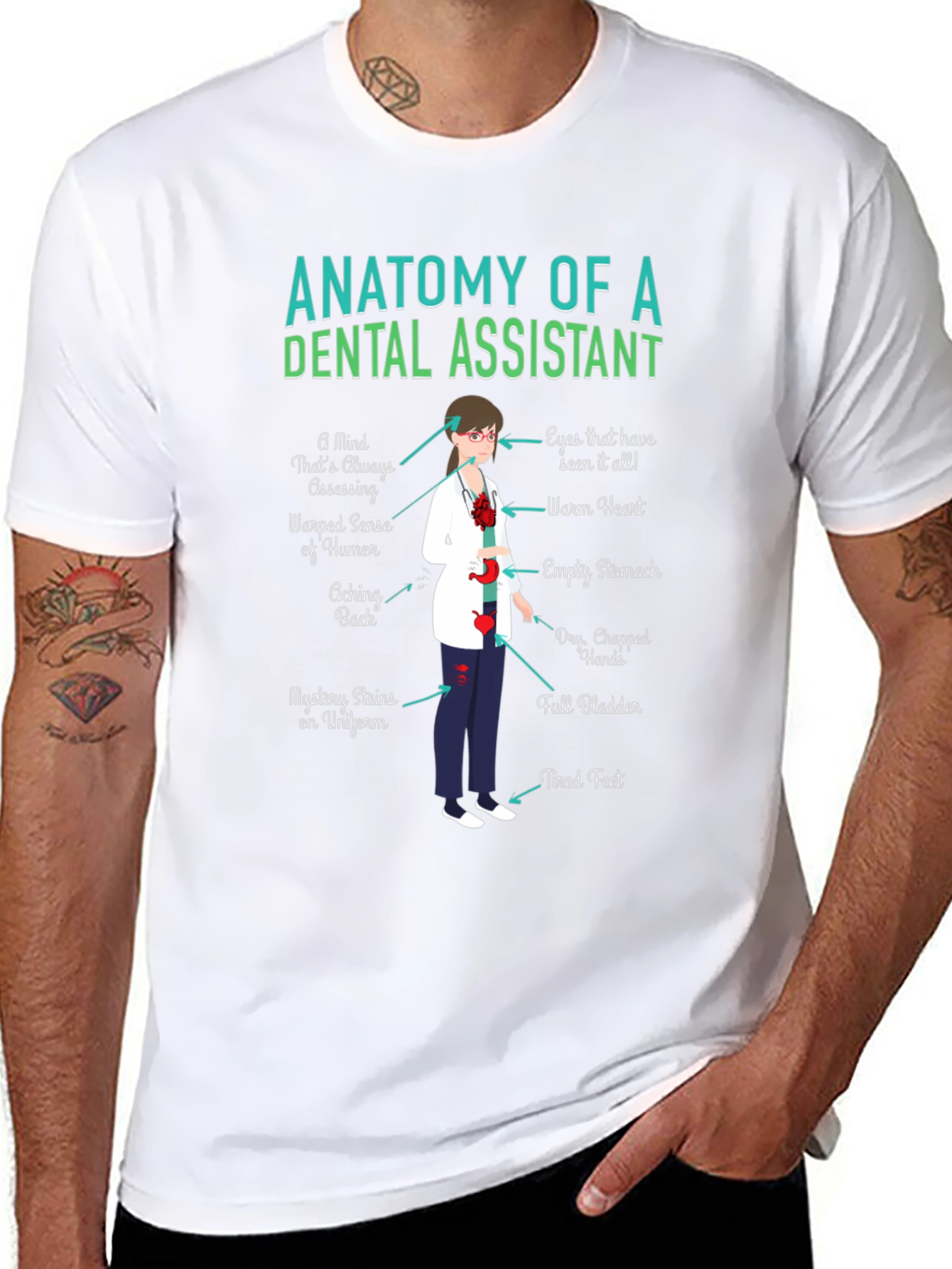 Dental Assistant Anatomy T-Shirt - Funny Gift