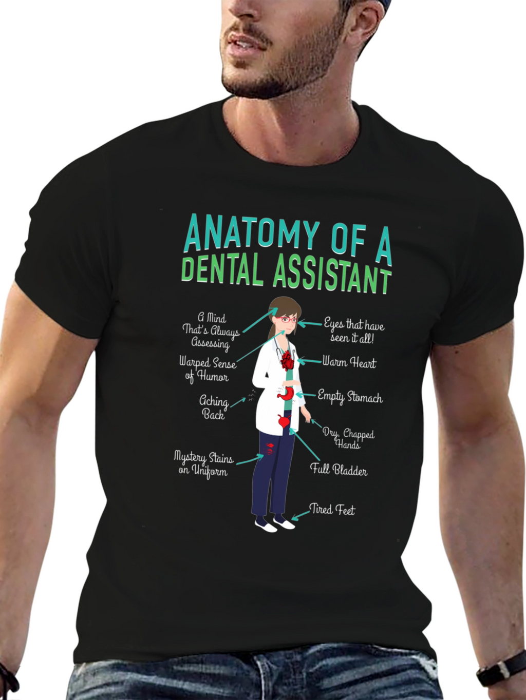 Dental Assistant Anatomy T-Shirt - Funny Gift