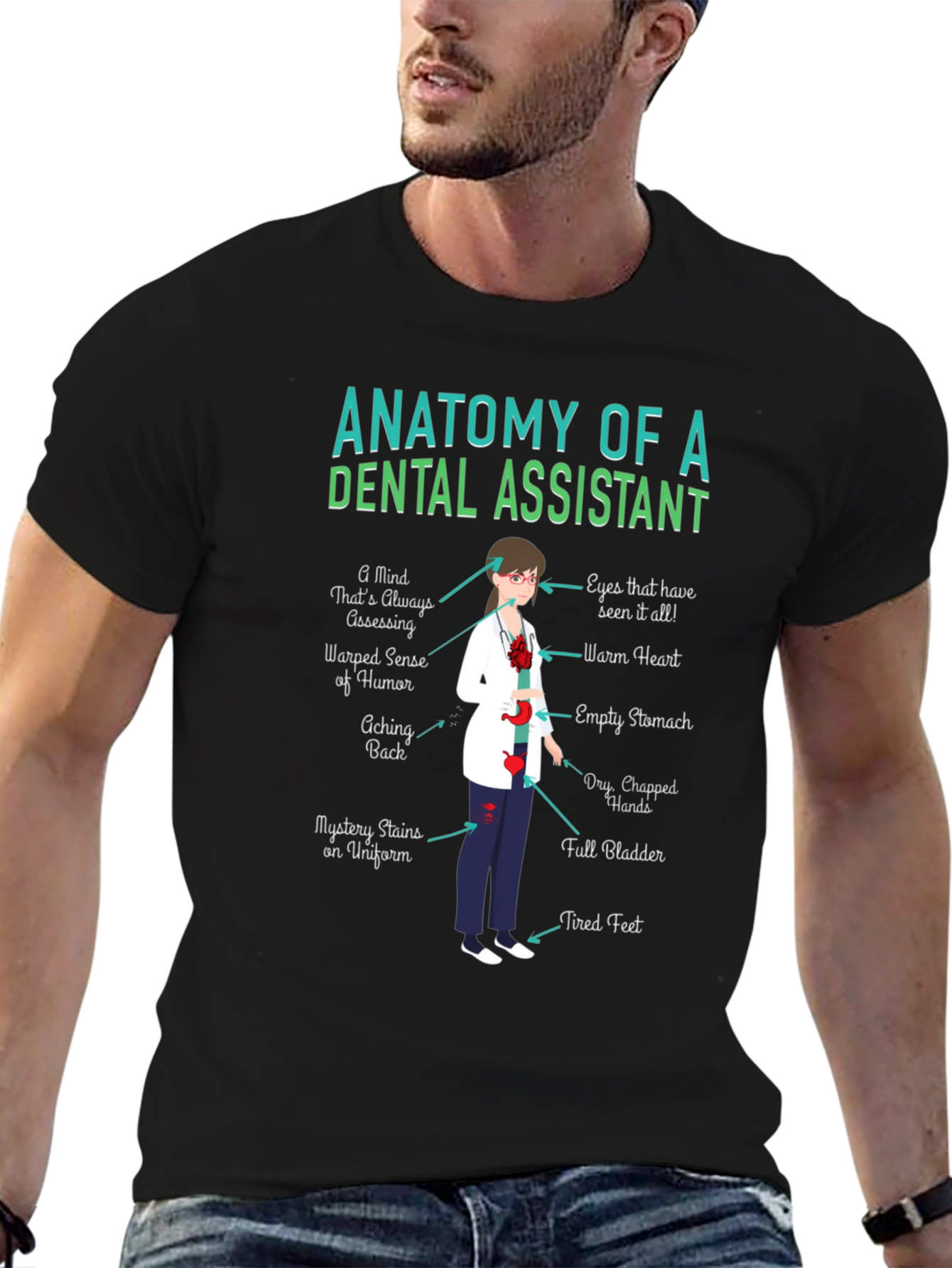 Dental Assistant Anatomy T-Shirt - Funny Gift