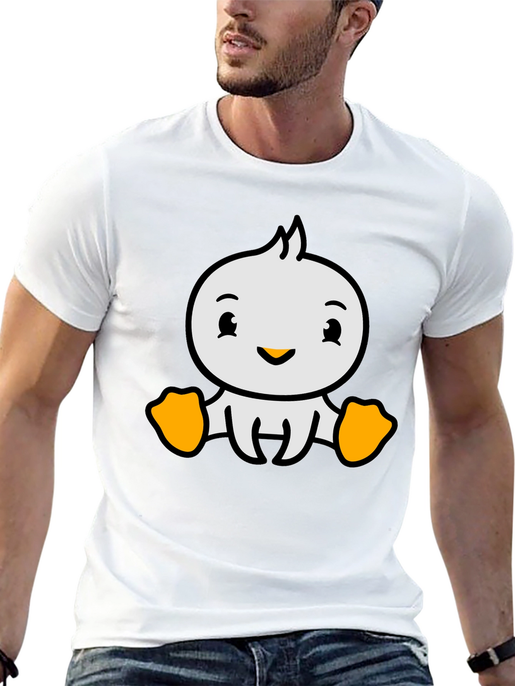Cute Cartoon Duckling Graphic T-Shirt
