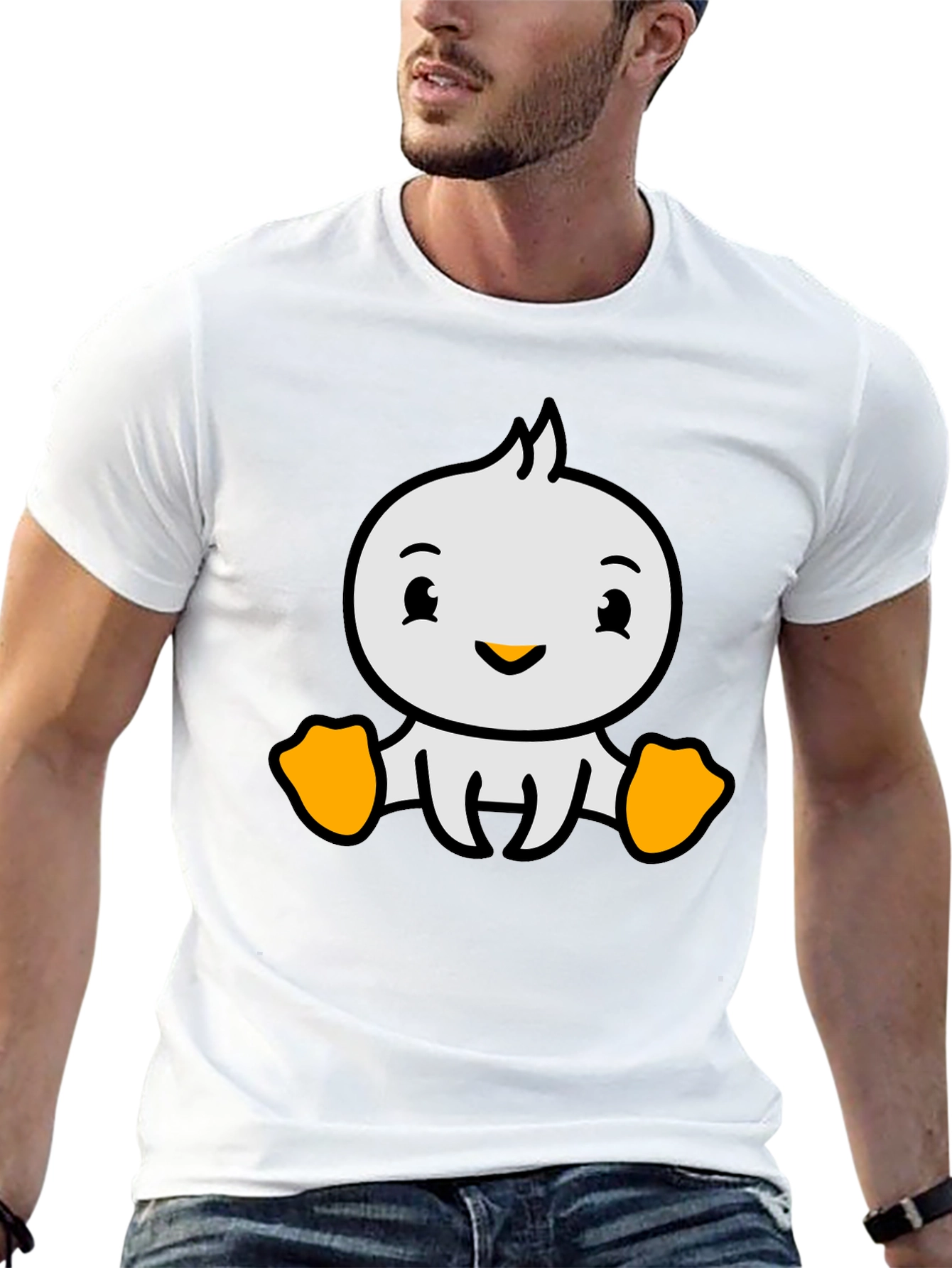 Cute Cartoon Duckling Graphic T-Shirt
