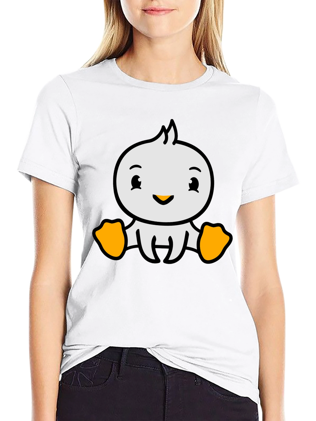 Cute Cartoon Duckling Graphic T-Shirt
