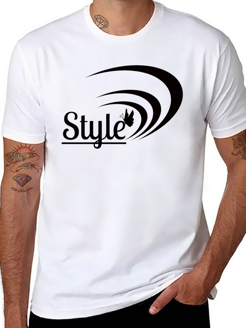 Stylish Black Tee with Unique Graphic