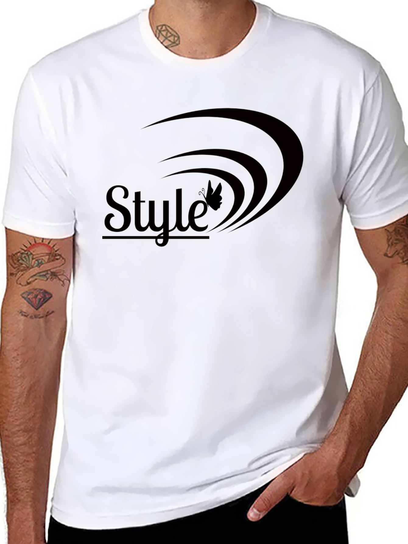 Stylish Black Tee with Unique Graphic