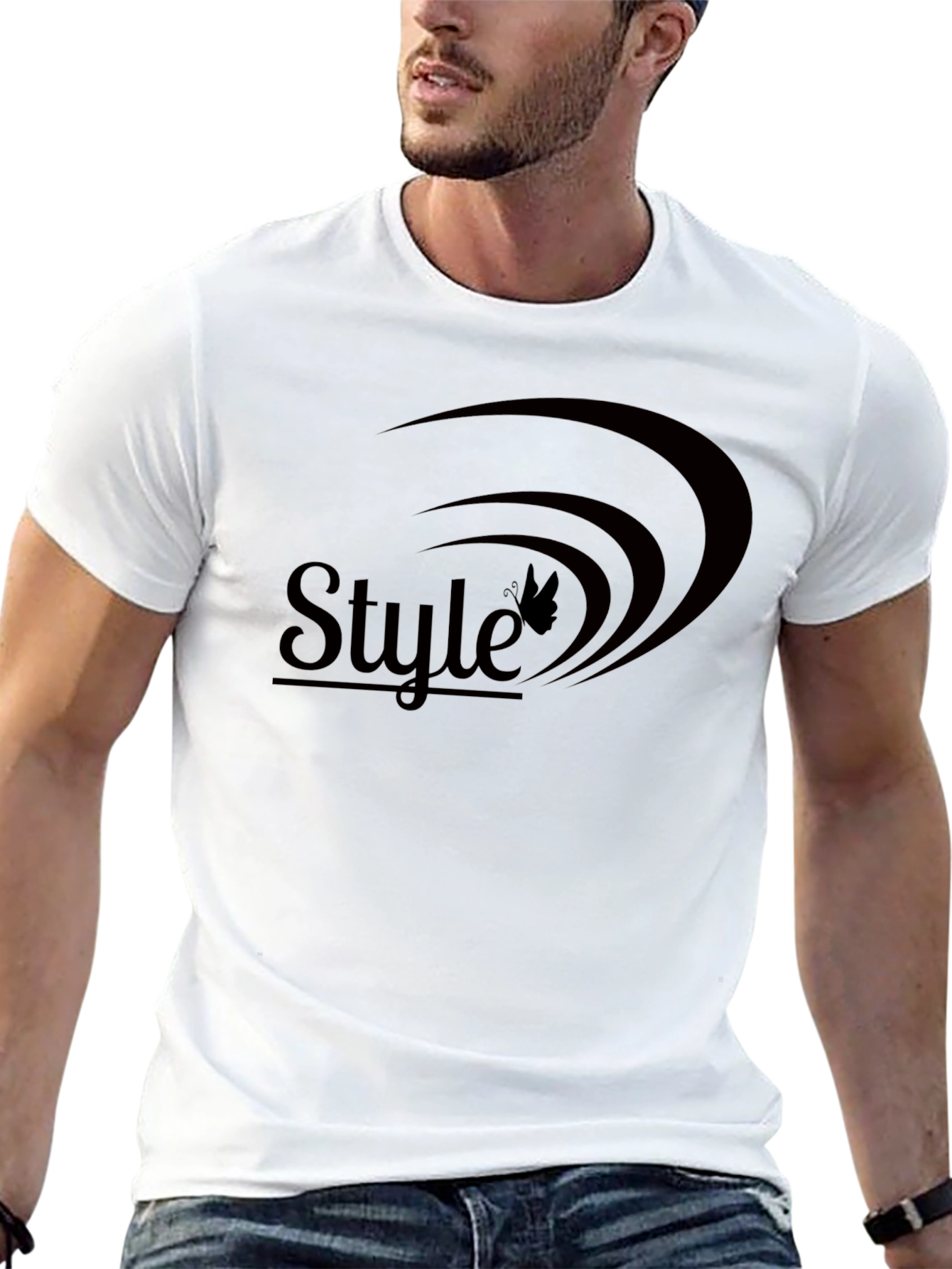 Stylish Black Tee with Unique Graphic