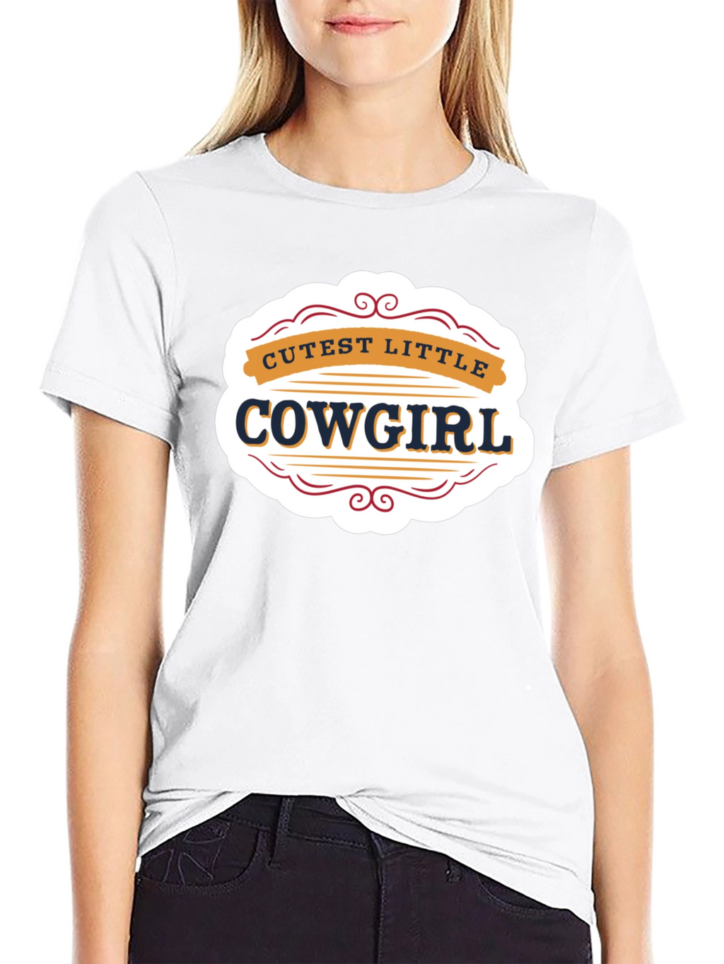 Cutest Little Cowgirl Black T-Shirt