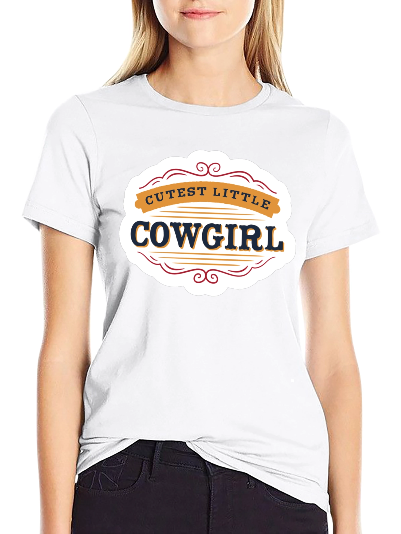 Cutest Little Cowgirl Black T-Shirt