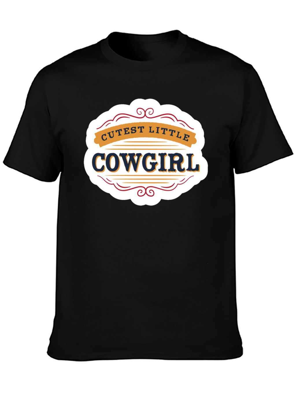 Cutest Little Cowgirl Black T-Shirt