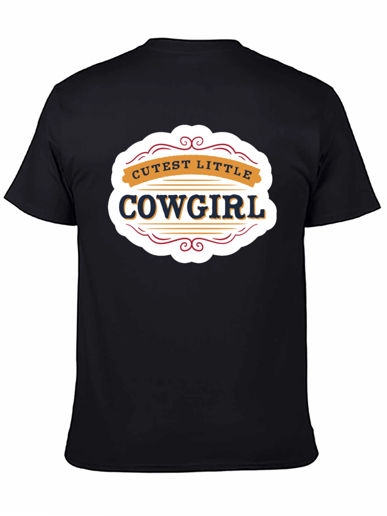 Cutest Little Cowgirl Black T-Shirt