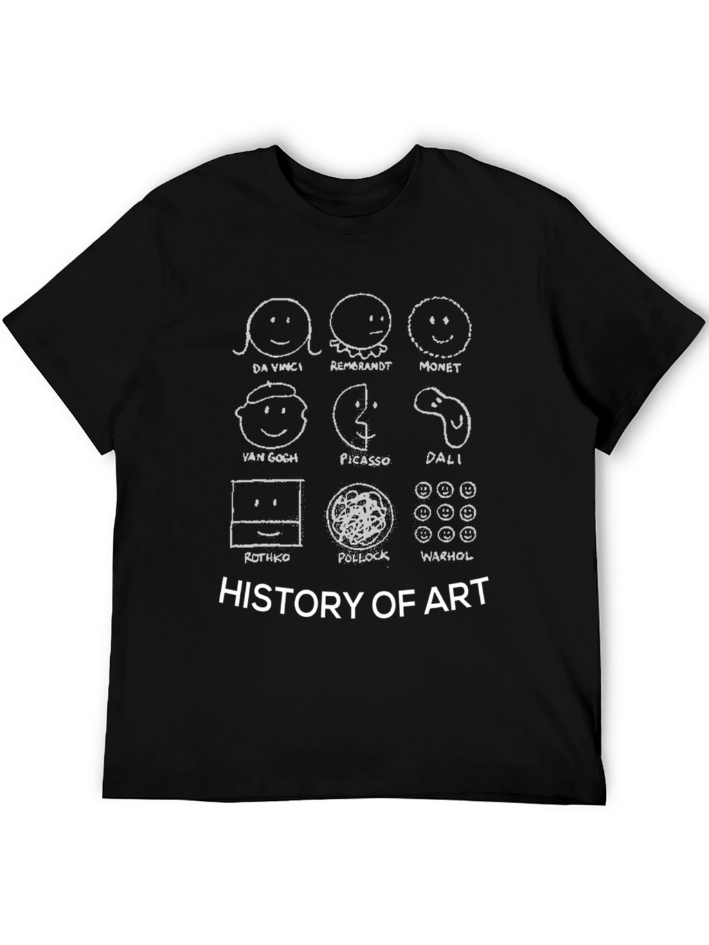 History of Art Black Graphic T-Shirt