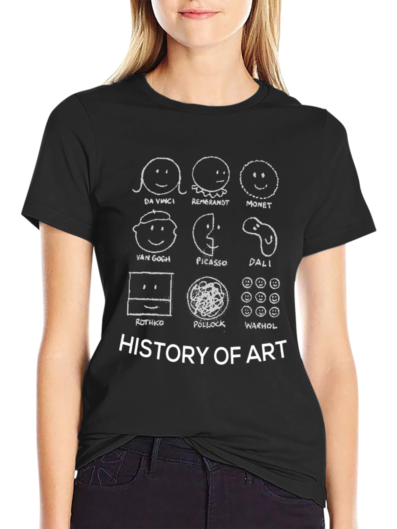 History of Art Black Graphic T-Shirt