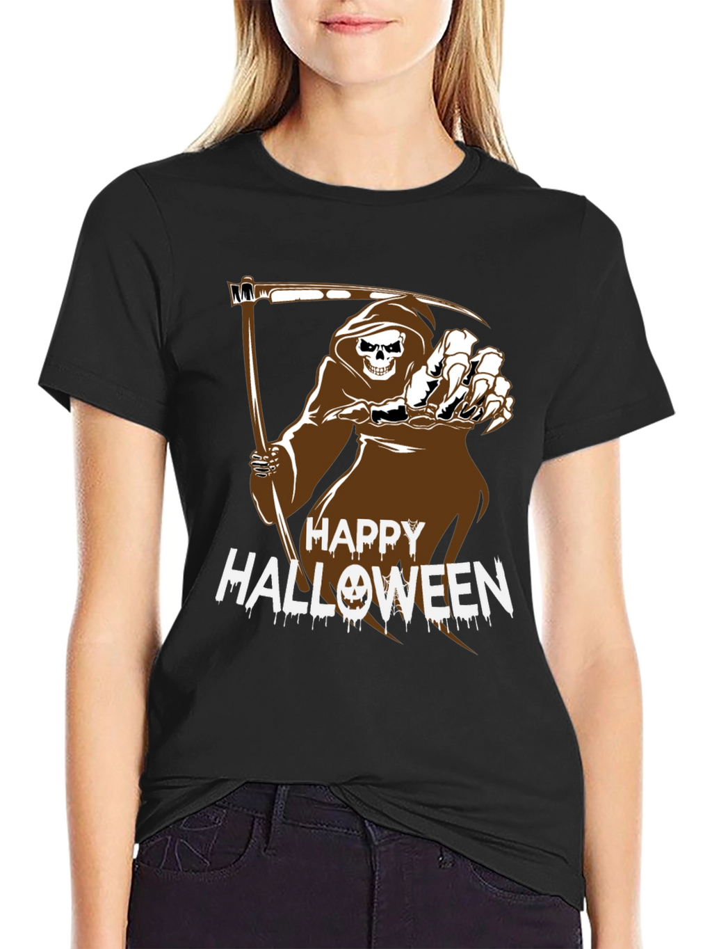 Happy Halloween Reaper Graphic Tee