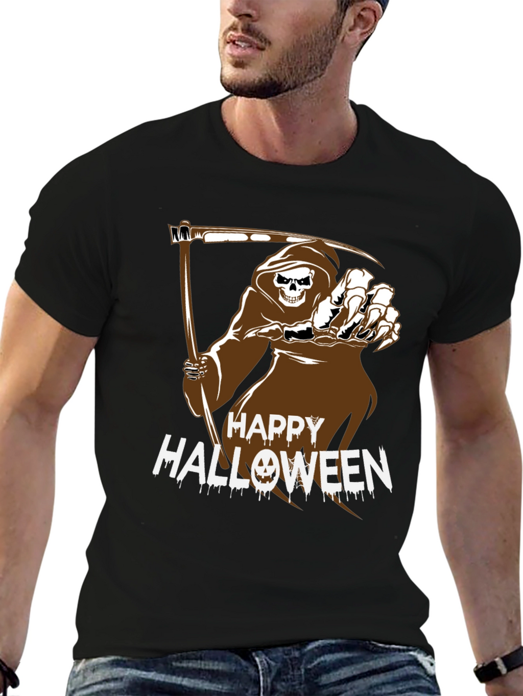 Happy Halloween Reaper Graphic Tee