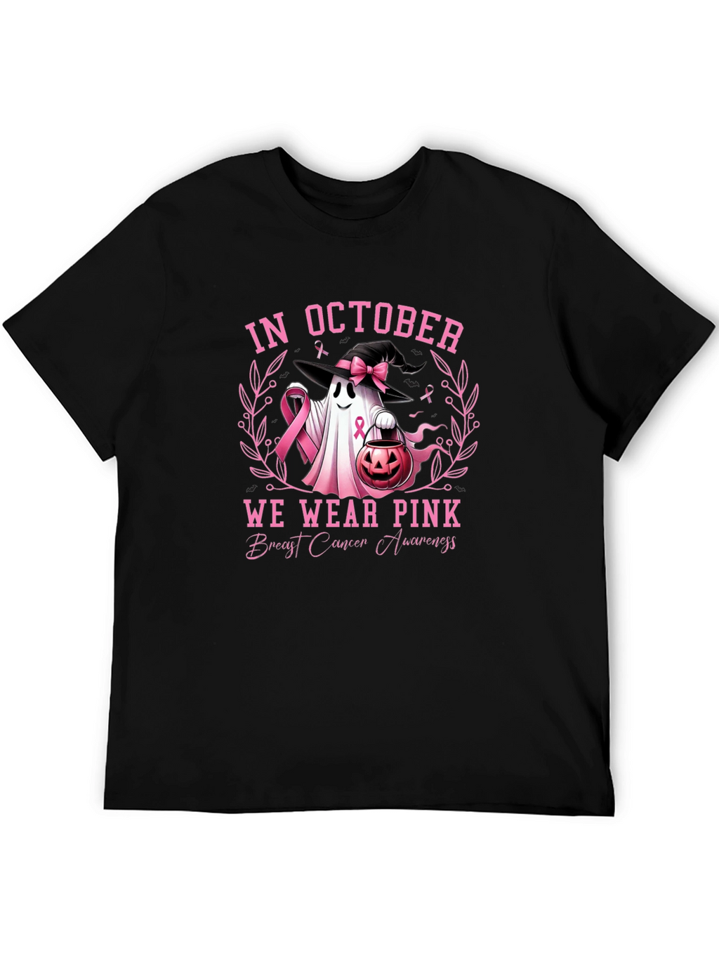 October Breast Cancer Awareness Ghost T-Shirt