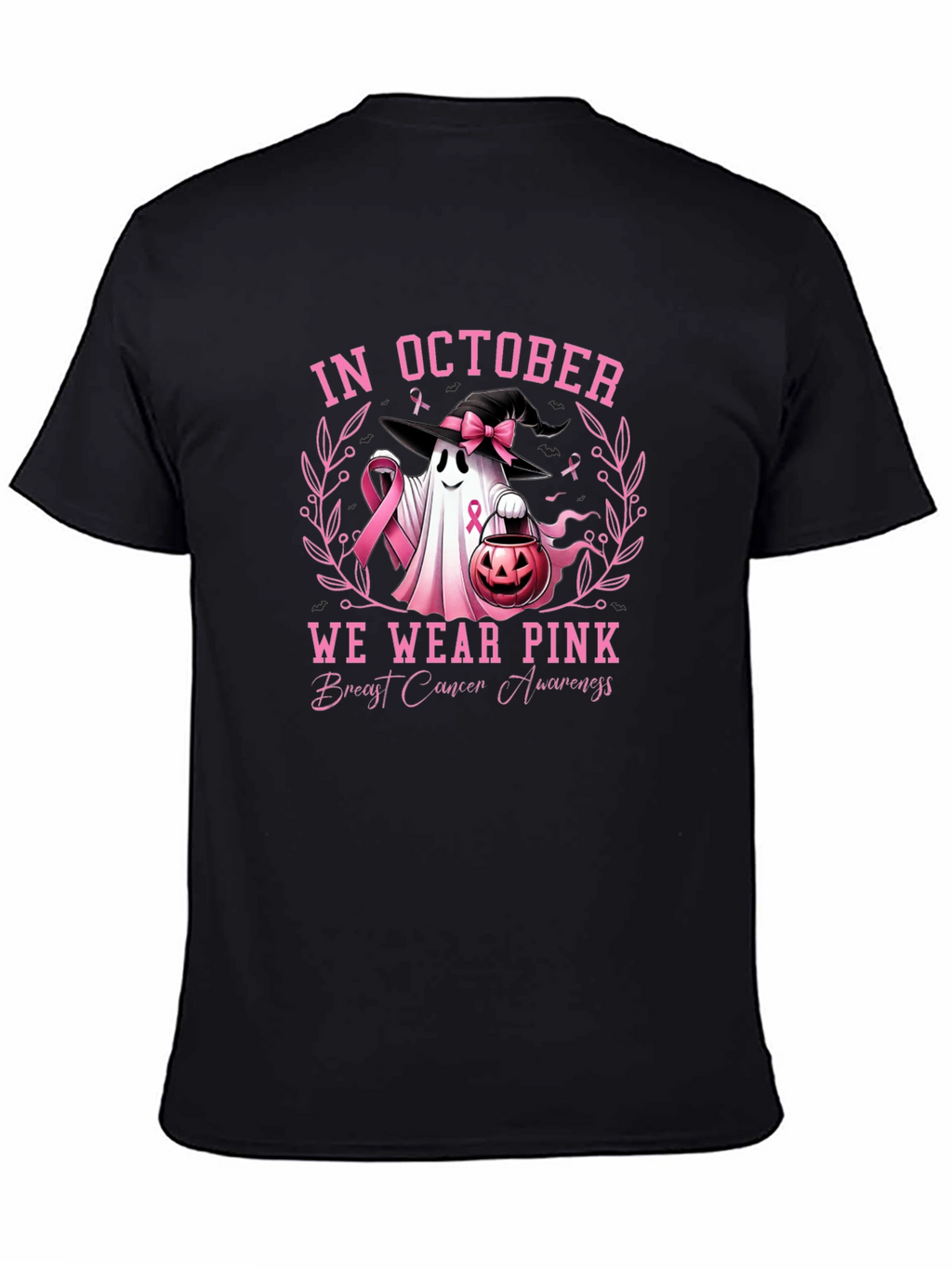 October Breast Cancer Awareness Ghost T-Shirt