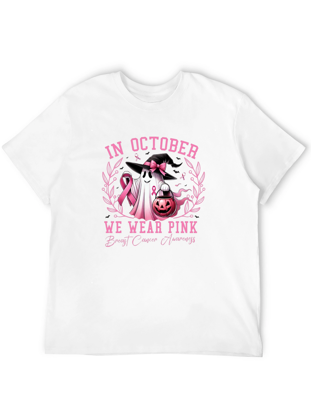 October Breast Cancer Awareness Ghost T-Shirt