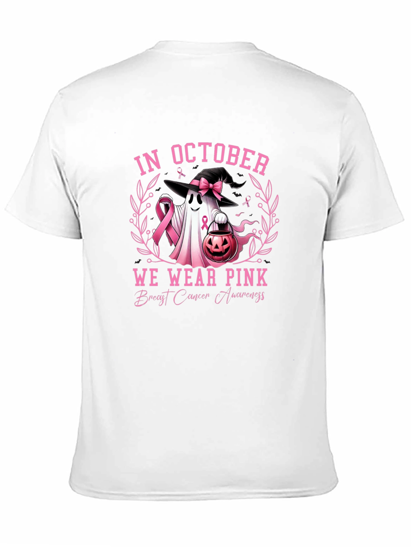 October Breast Cancer Awareness Ghost T-Shirt