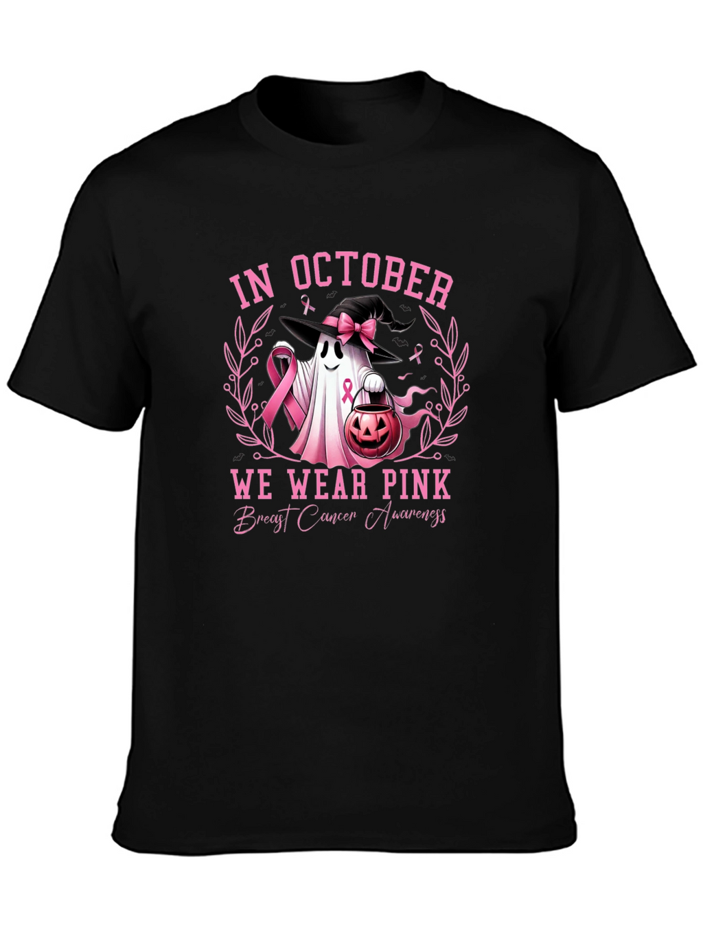 October Breast Cancer Awareness Ghost T-Shirt