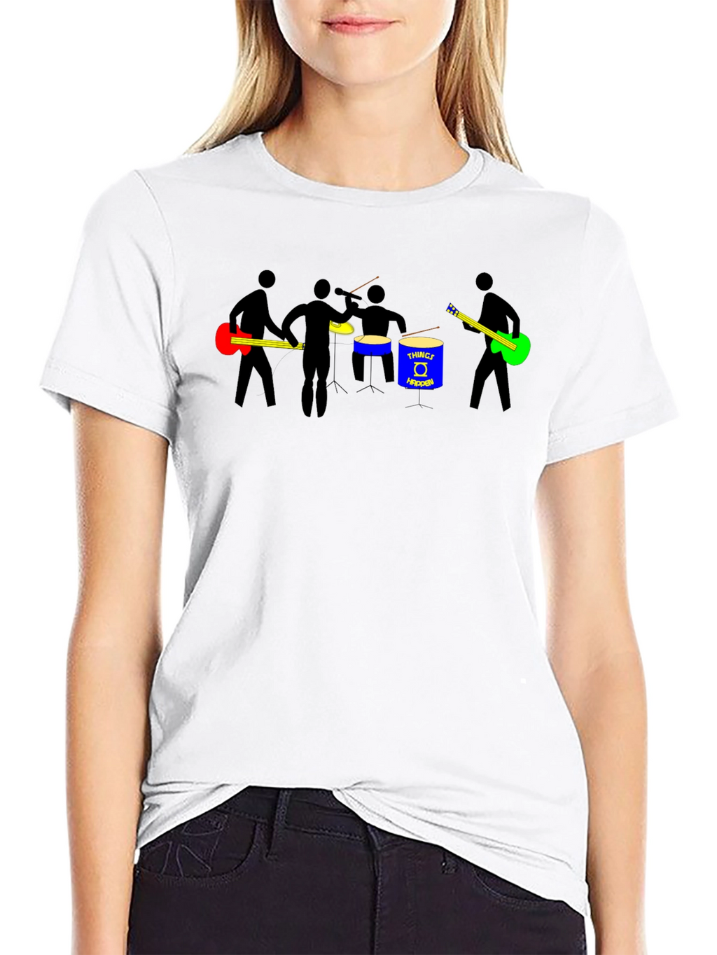 Band Graphic T-Shirt - Black Cotton Tee