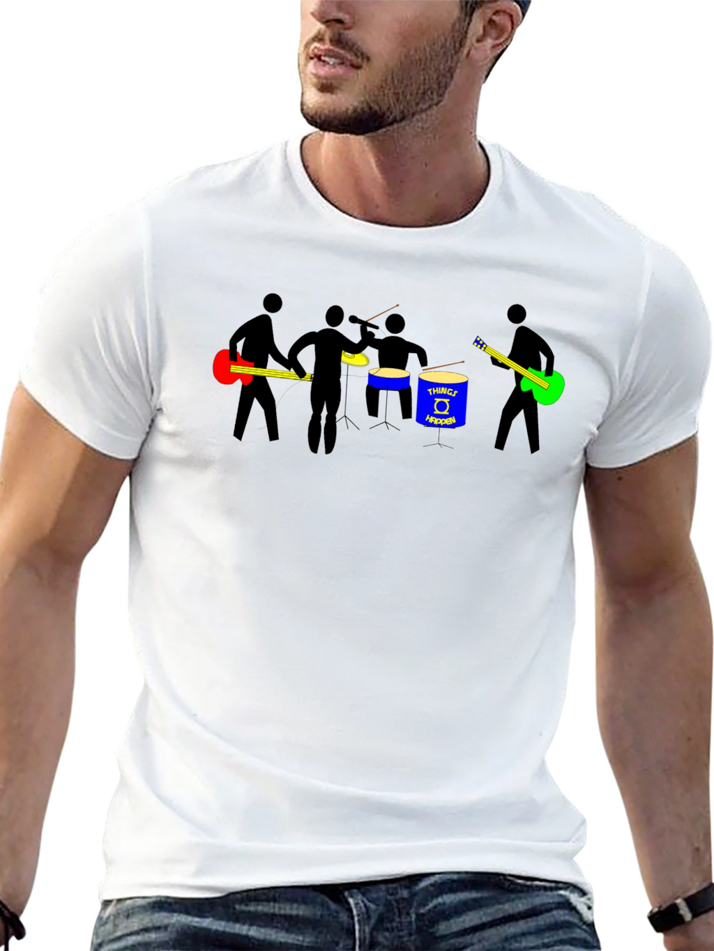 Band Graphic T-Shirt - Black Cotton Tee