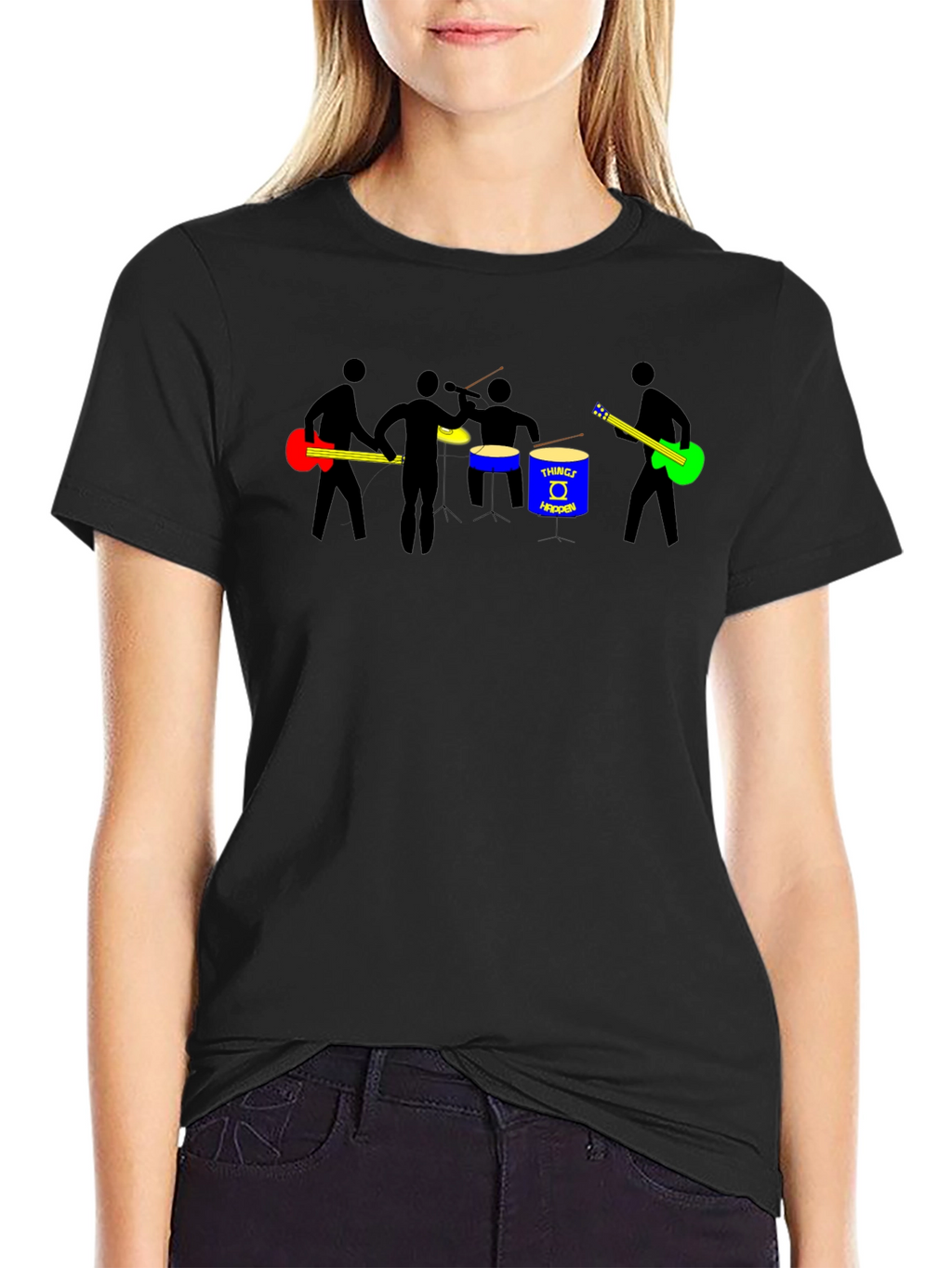 Band Graphic T-Shirt - Black Cotton Tee