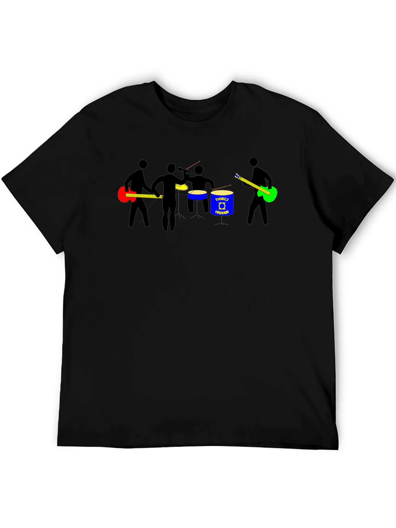 Band Graphic T-Shirt - Black Cotton Tee