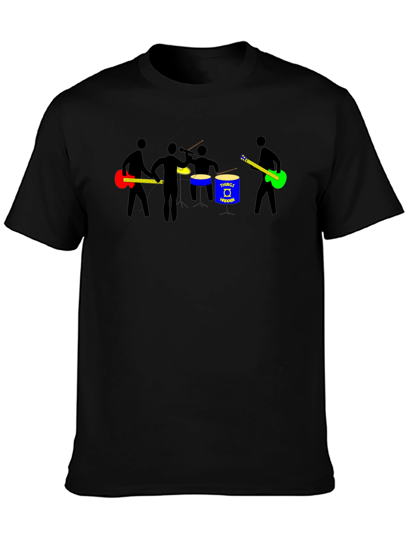 Band Graphic T-Shirt - Black Cotton Tee
