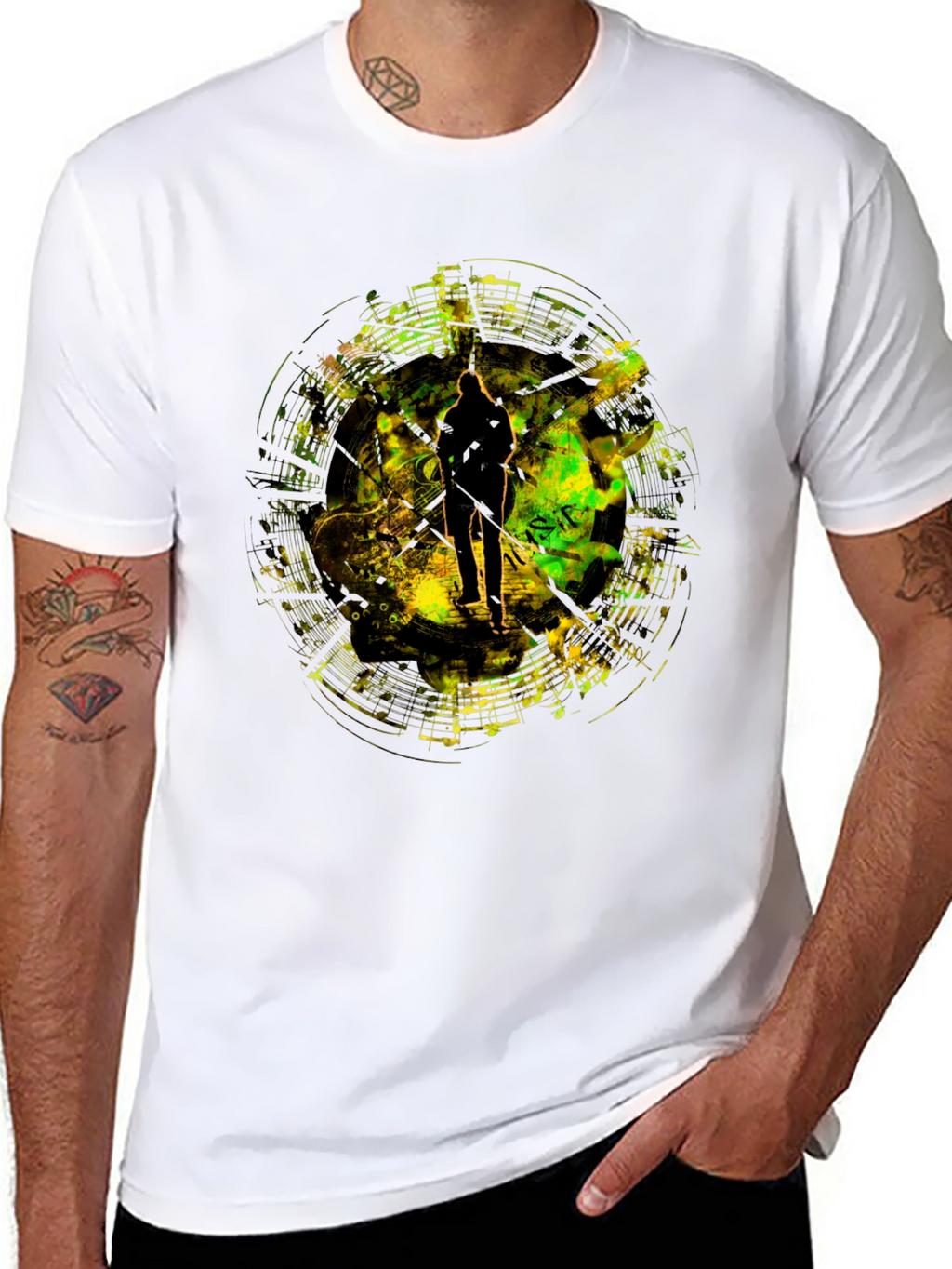 Abstract Silhouette Graphic T-Shirt