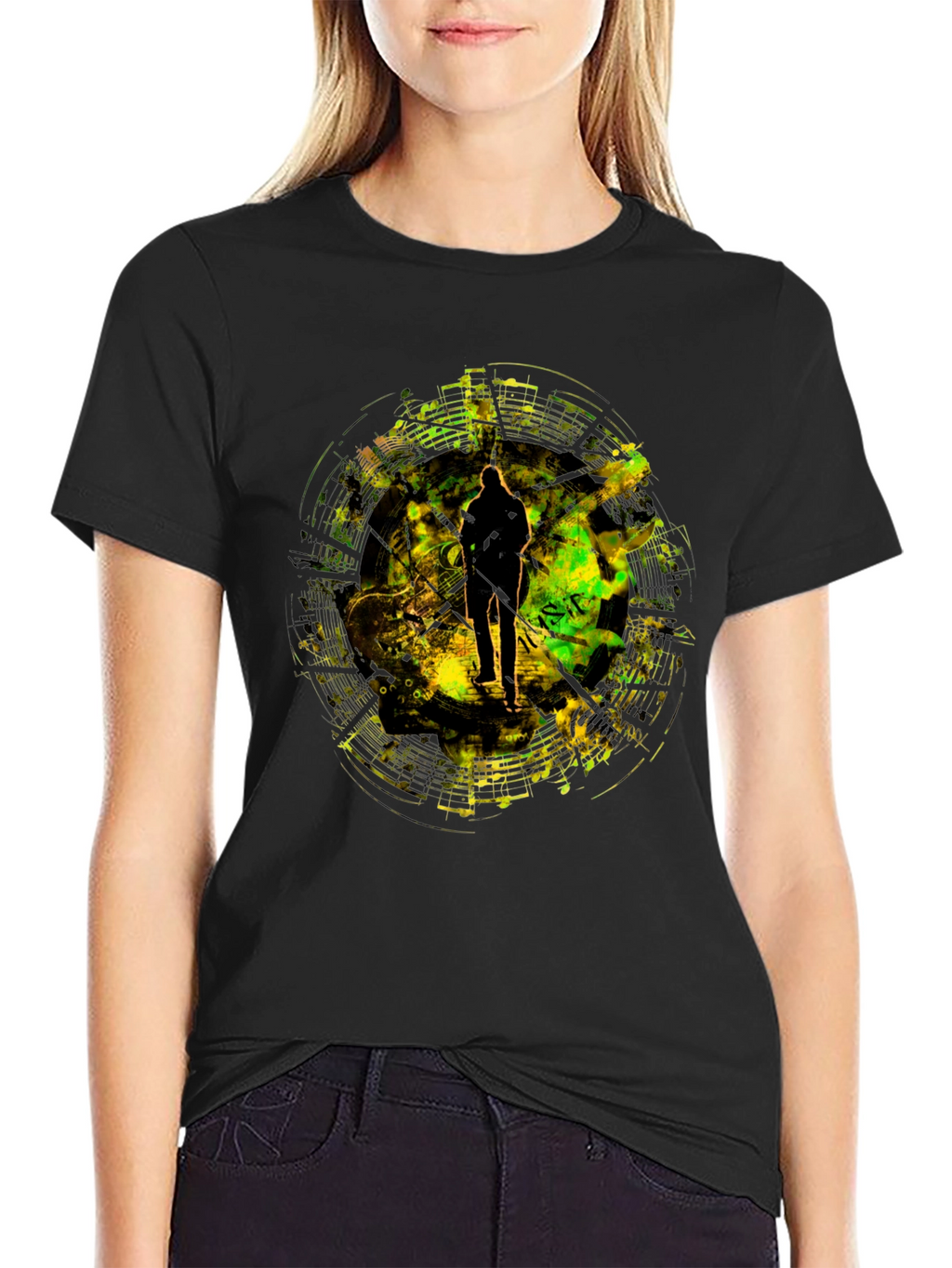 Abstract Silhouette Graphic T-Shirt