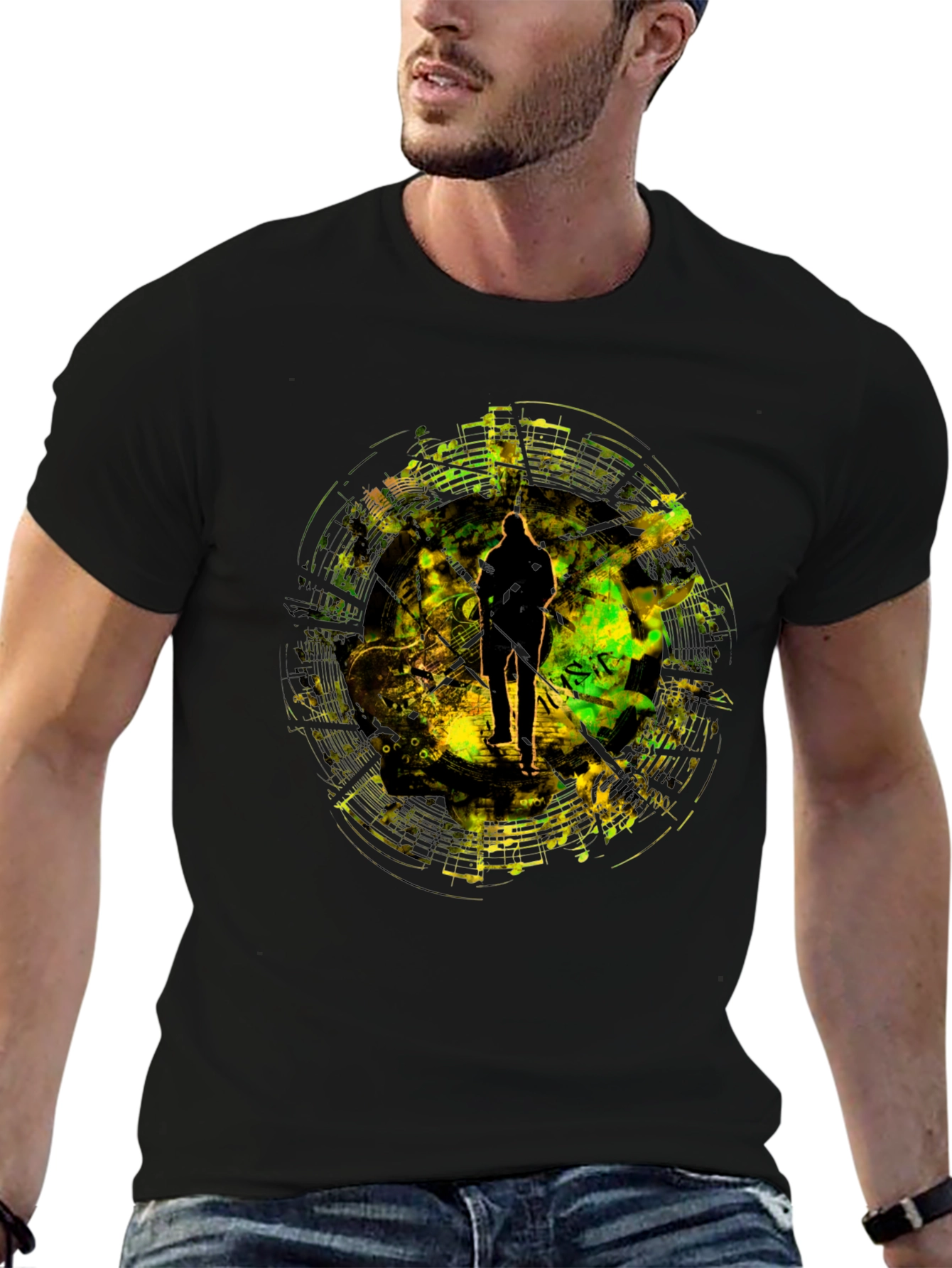Abstract Silhouette Graphic T-Shirt