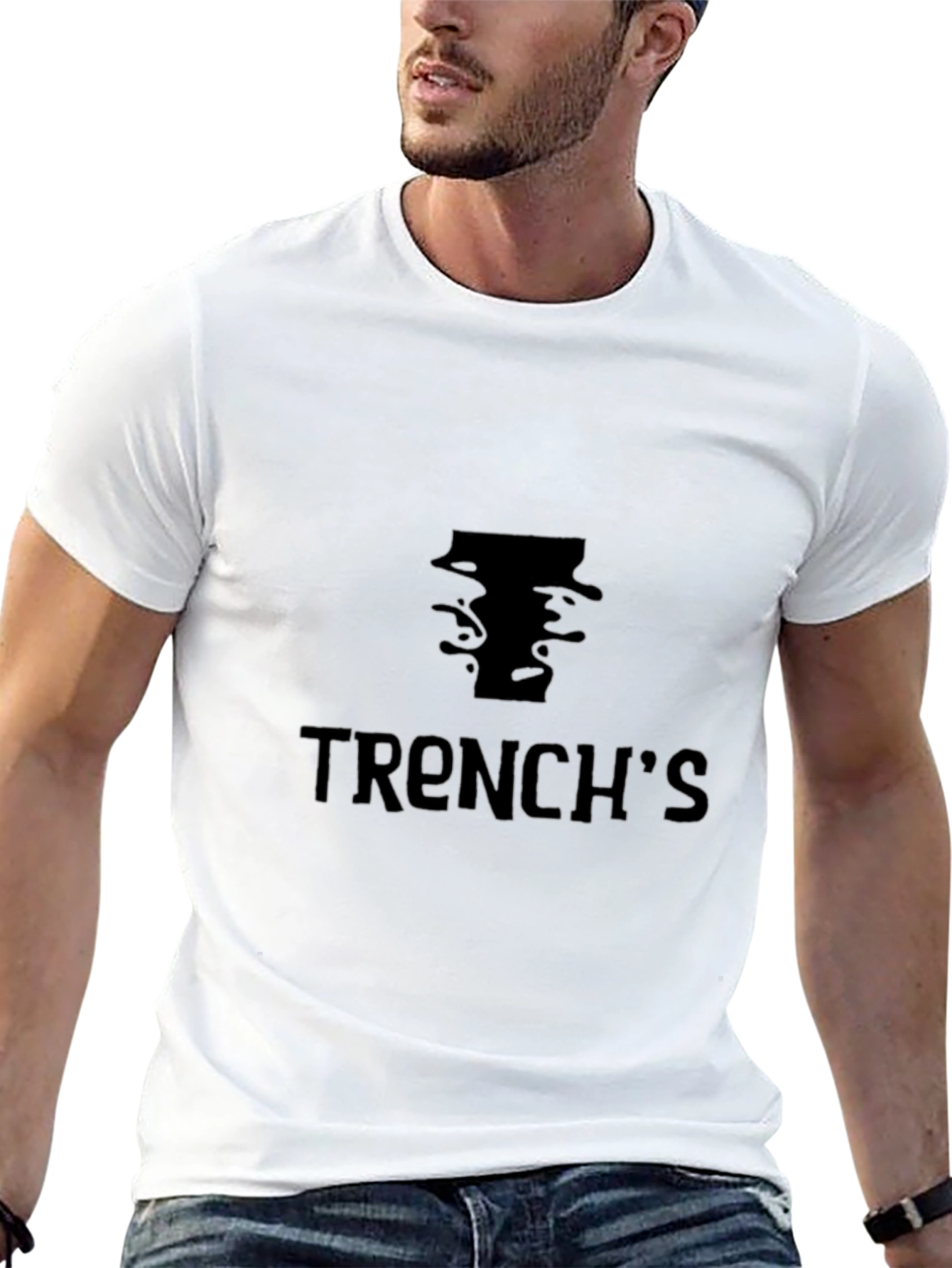 Trenchs Black Graphic T-Shirt - Casual Style