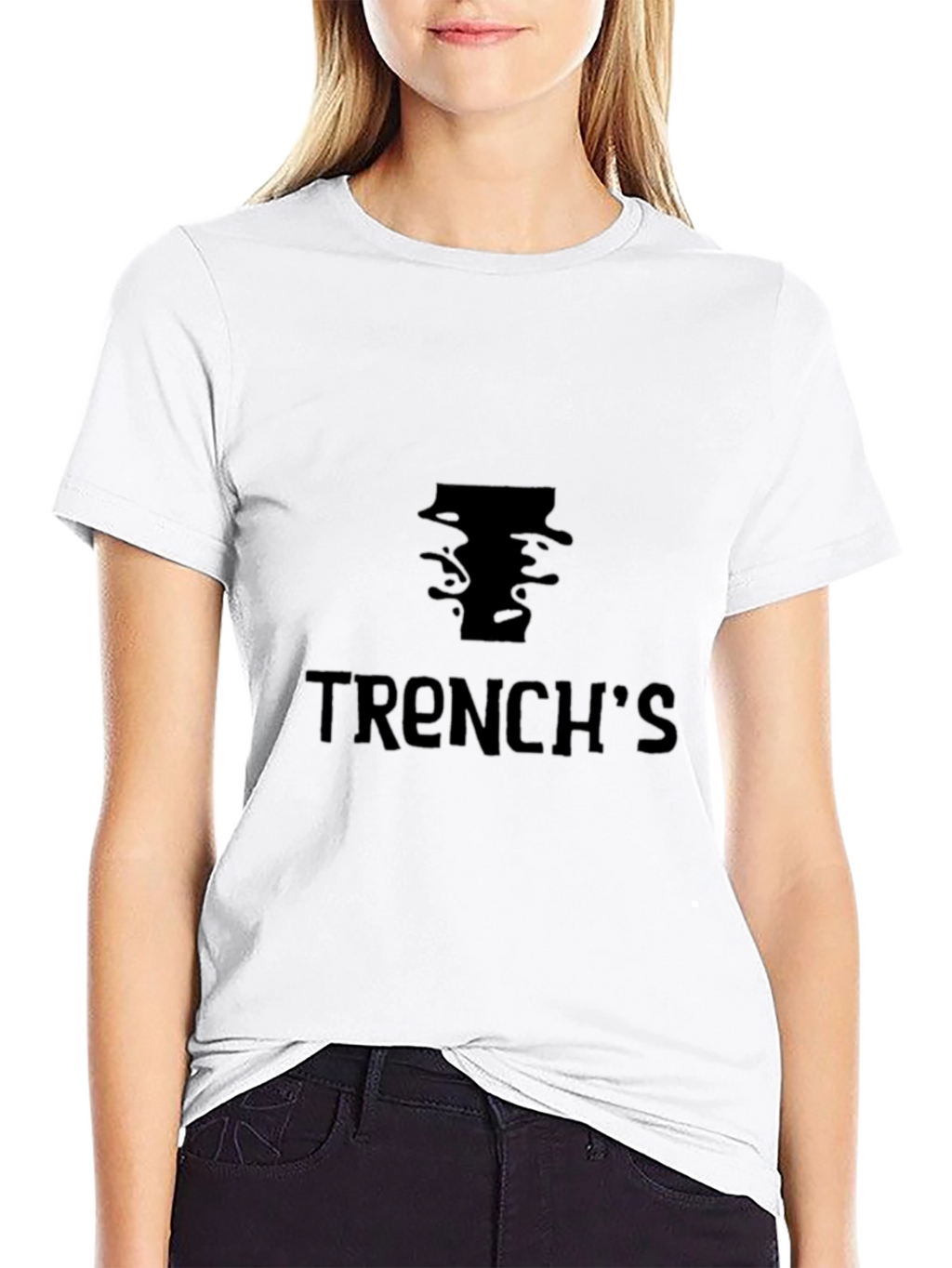 Trenchs Black Graphic T-Shirt - Casual Style