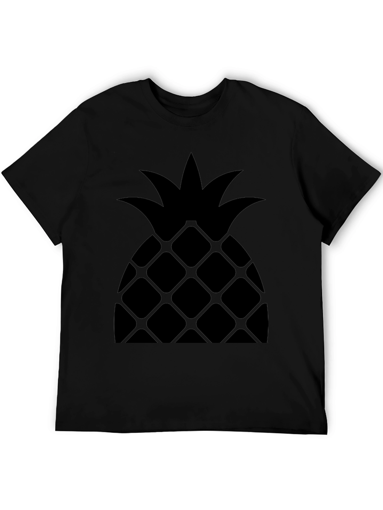 Pineapple Graphic Tee - Stylish Black T-Shirt
