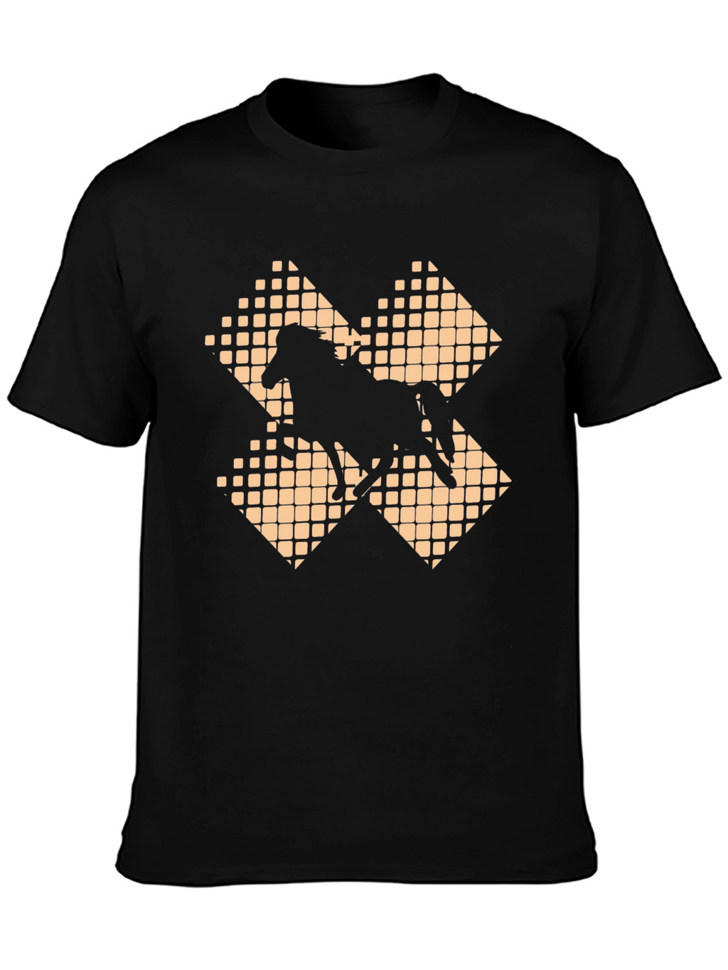 Horse Graphic Tee - Stylish Black Cotton T-Shirt