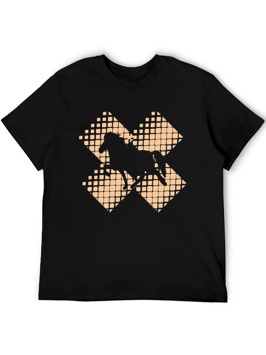 Horse Graphic Tee - Stylish Black Cotton T-Shirt