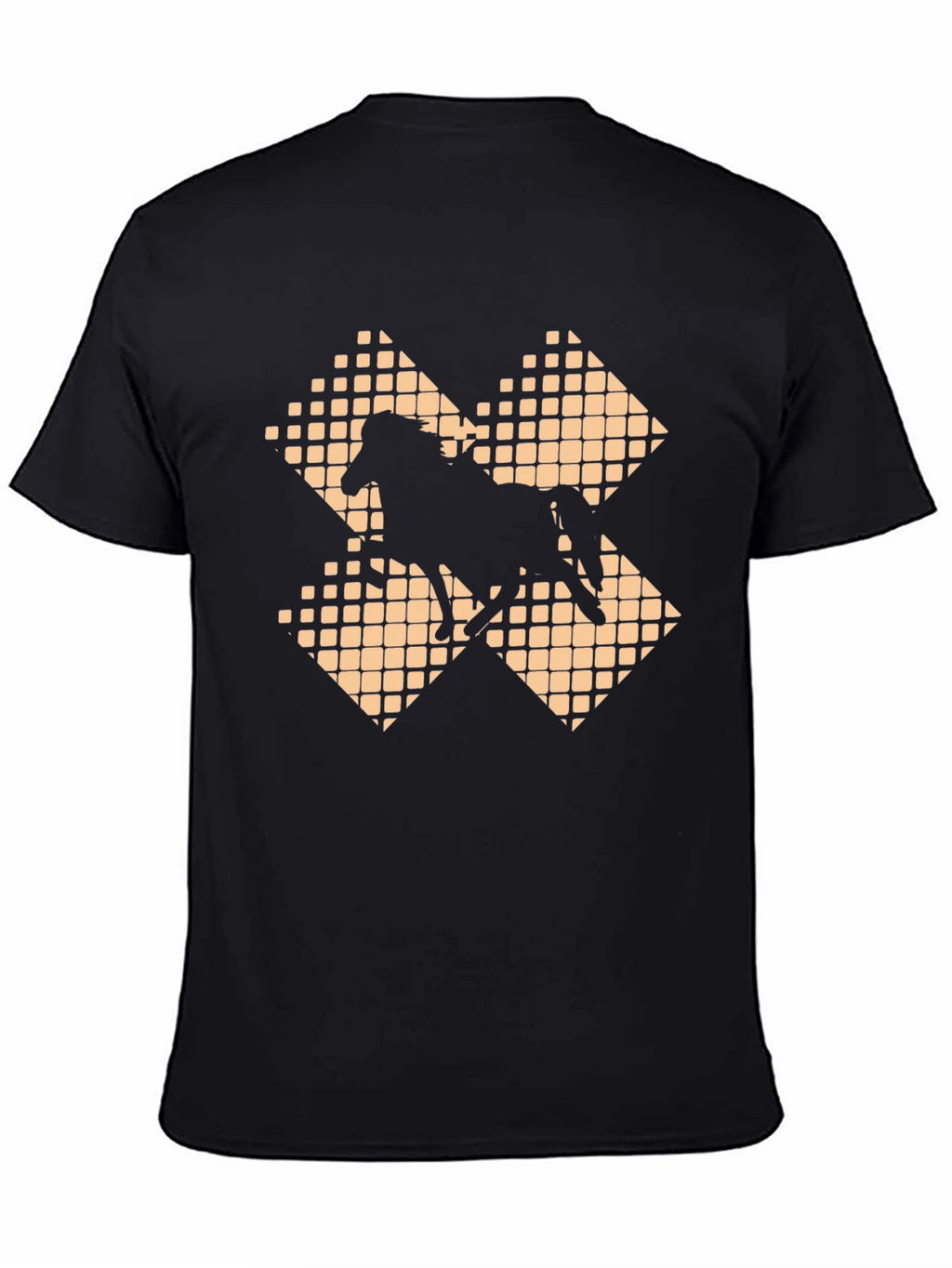 Horse Graphic Tee - Stylish Black Cotton T-Shirt