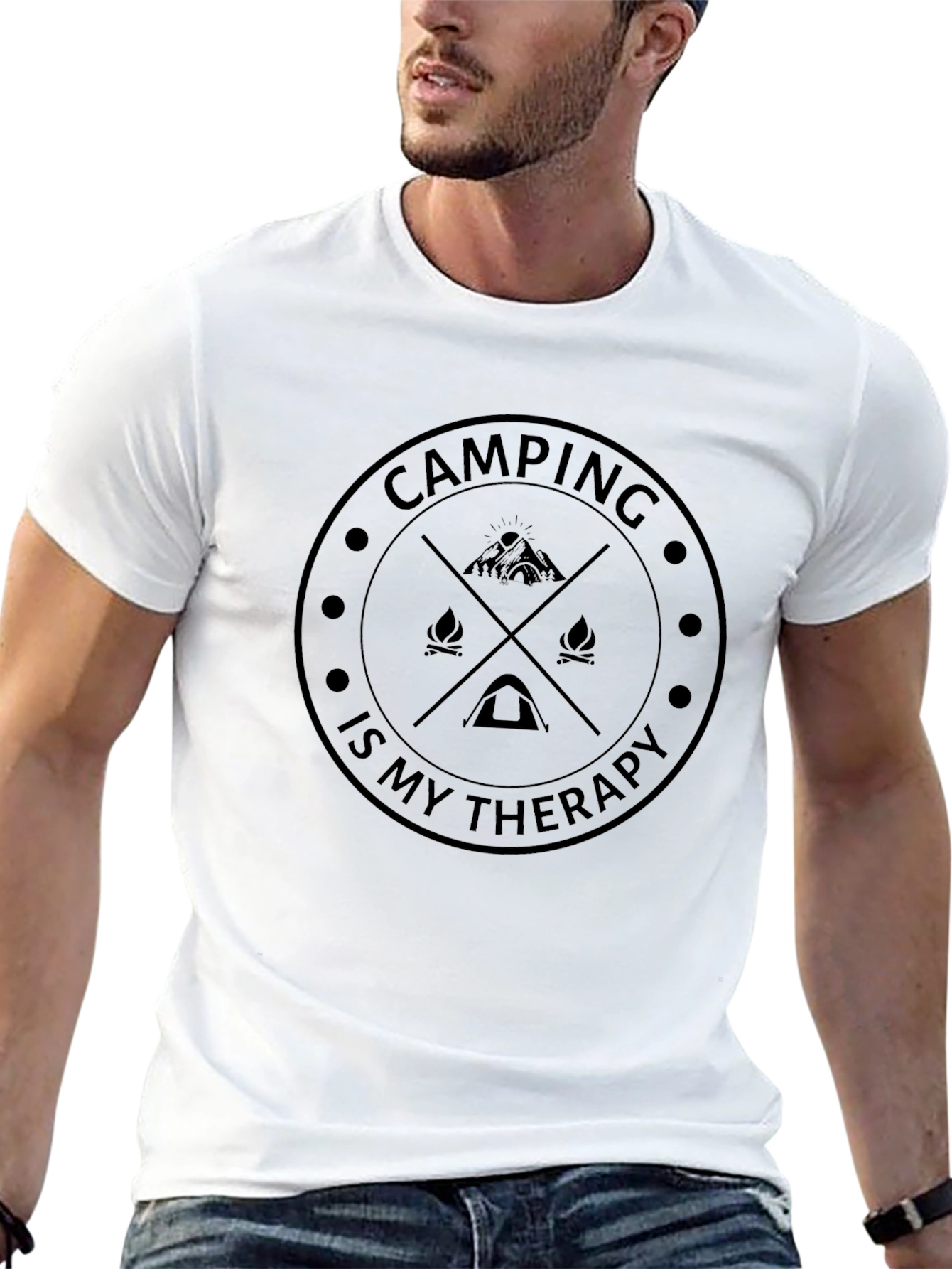 Camping is My Therapy Graphic Tee