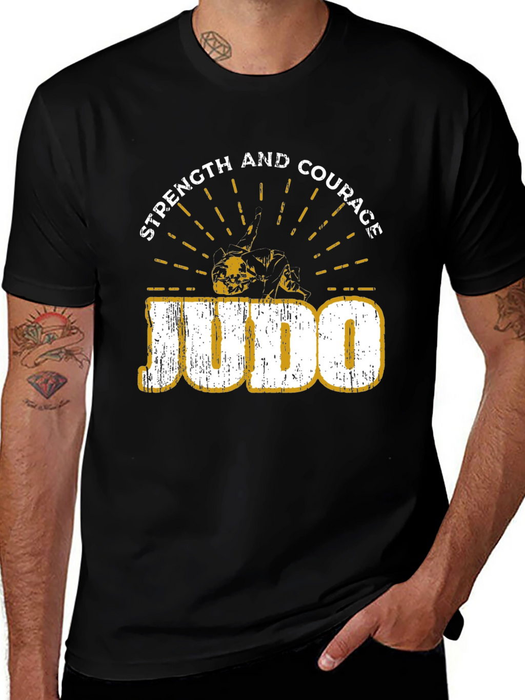 Judo Strength and Courage Graphic T-Shirt