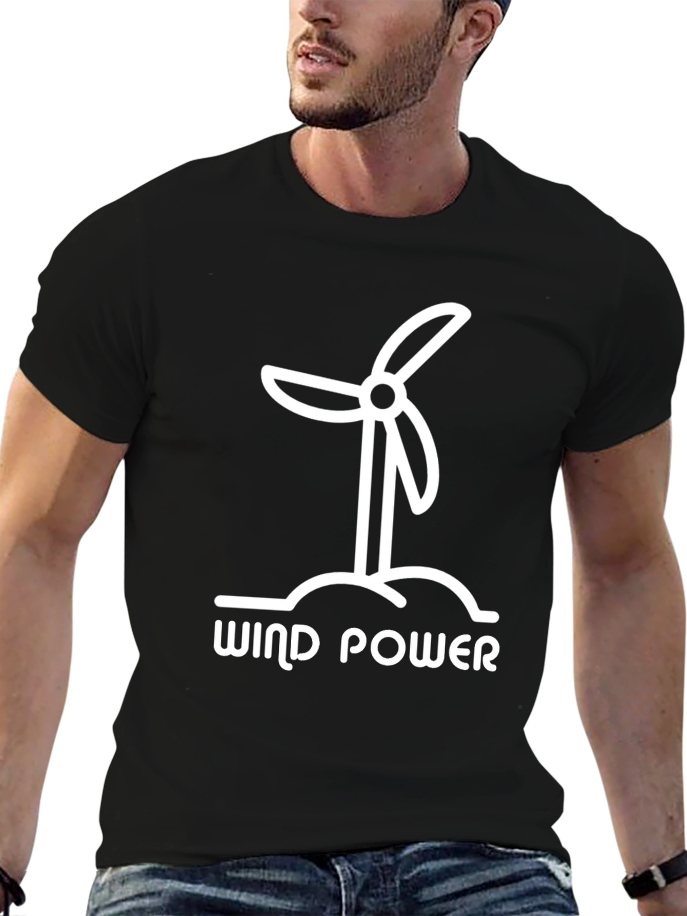 Wind Power Graphic Tee - Eco-Friendly Design
