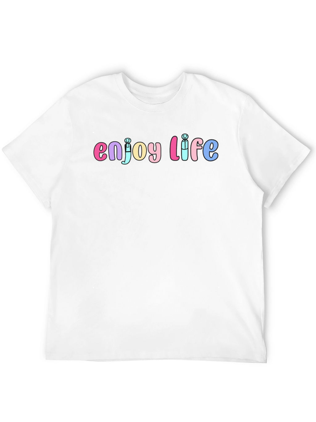Enjoy Life Graphic Tee - Unisex Black Cotton T-Shirt