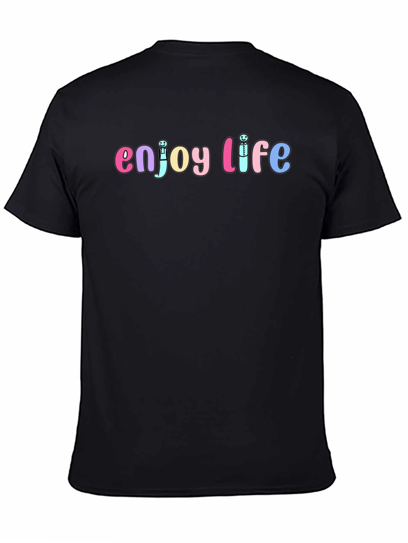 Enjoy Life Graphic Tee - Unisex Black Cotton T-Shirt