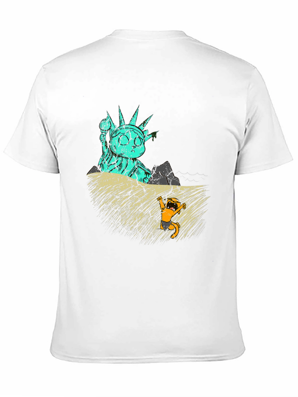 Cat Liberty T-Shirt - Funny Graphic Tee