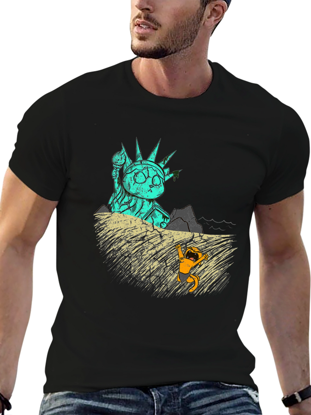 Cat Liberty T-Shirt - Funny Graphic Tee